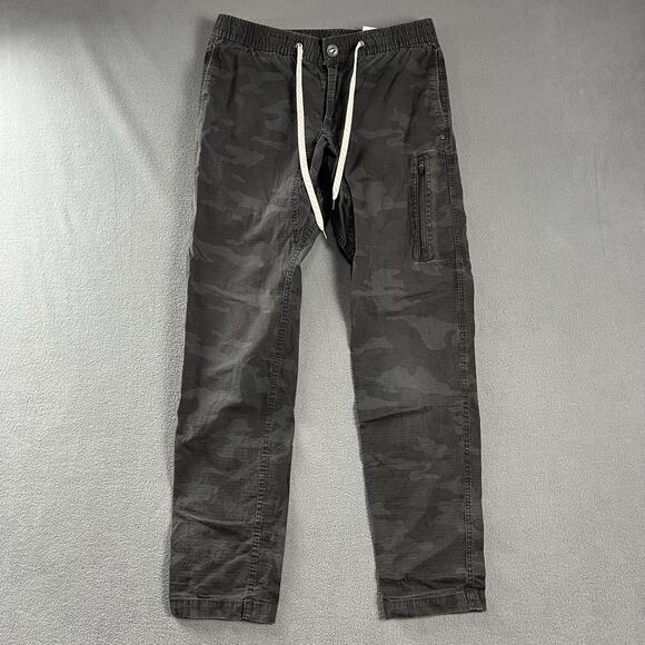 Vuori Other - Vuori Pants Mens Medium Gray RipStop Camo Climbing Hiking Drawstring Stretch